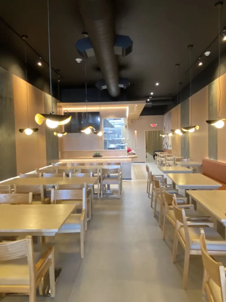 Cozy wood-style dining area of local ramen shop at Ichiddo Ramen, Ramen Restaurant in Poughkeepsie