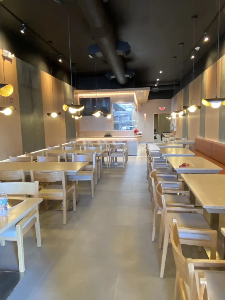 Spacious tidy dining room inside the ramen eatery at Ichiddo Ramen, Ramen Restaurant in Poughkeepsie